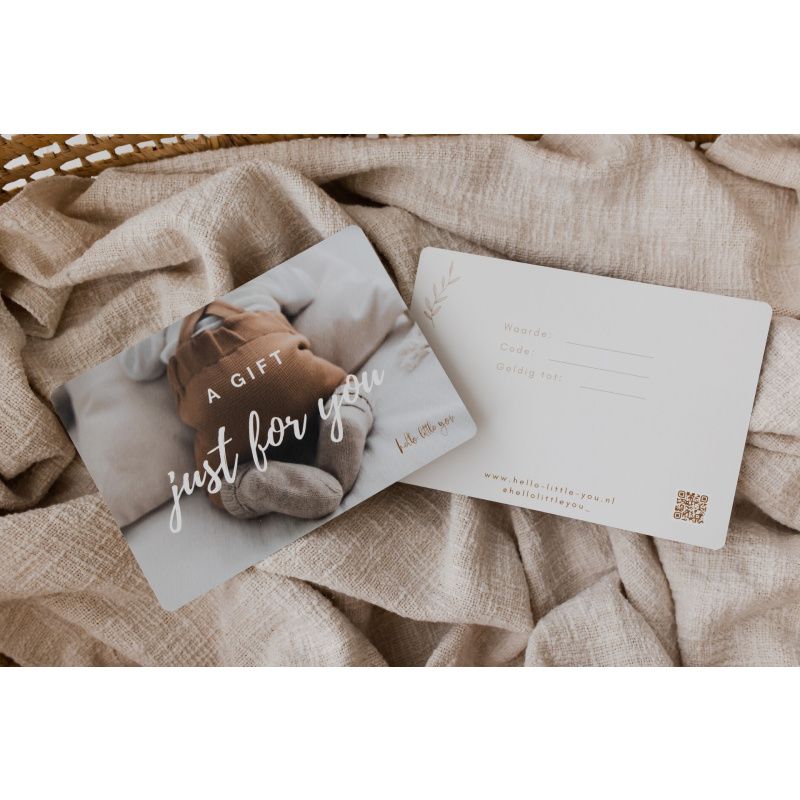 Cadeaubon Hello little you - babykleding, baby musthaves, newborn kleertjes