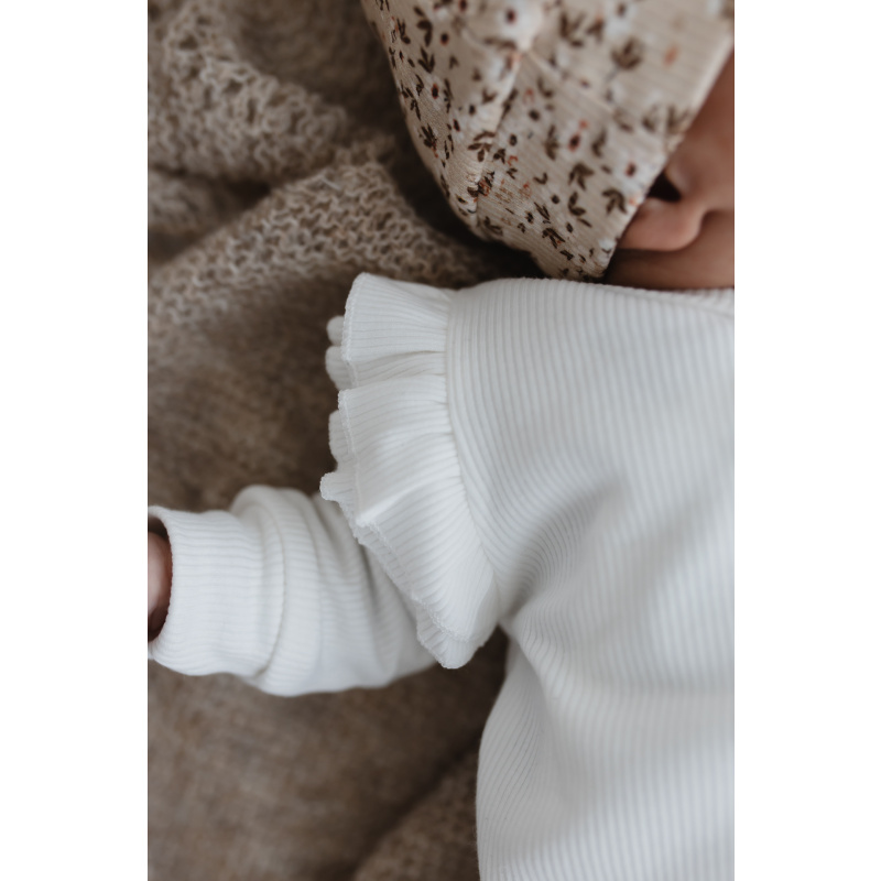 Hello Little You - boxpakje ruffle rib ecru,, mutsje rib blossom