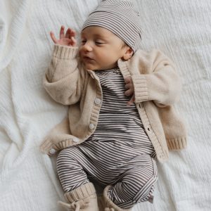 Hello little you - wollen vestje zandkleur newborn
