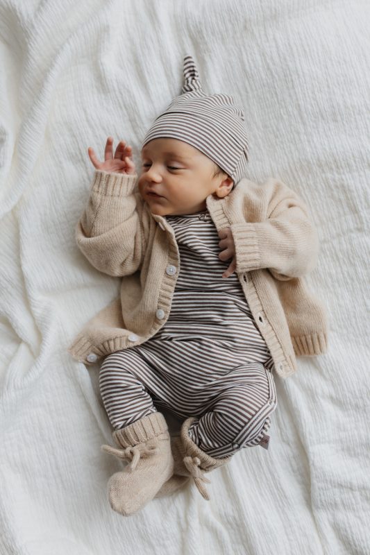 Hello little you - wollen vestje zandkleur newborn