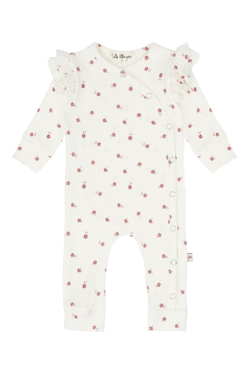 Boxpakje smalle rib petite fleur ruffle