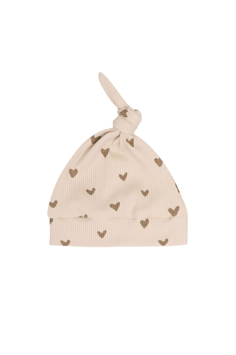 Mutsje rib hartjes goud