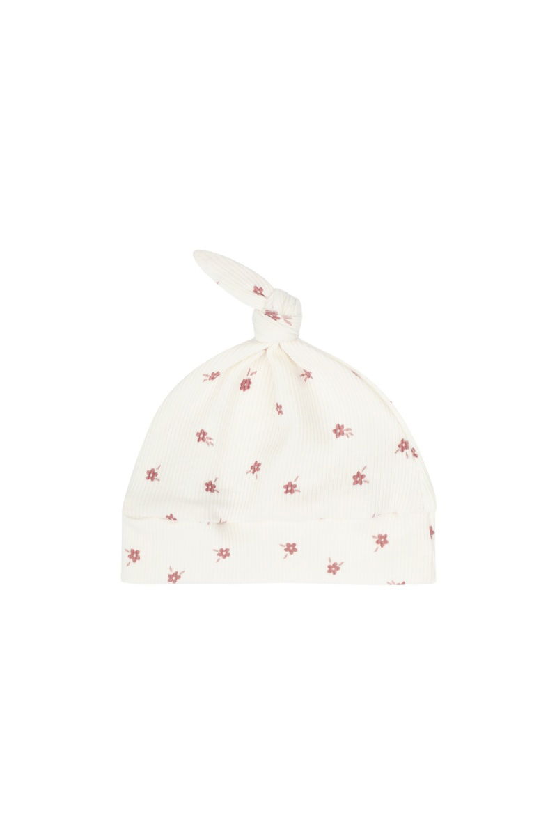 Mutsje smalle rib petite fleur