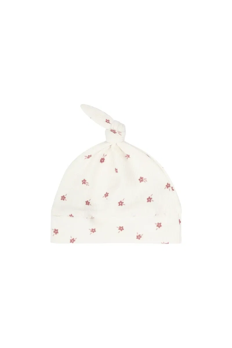 Mutsje smalle rib petite fleur